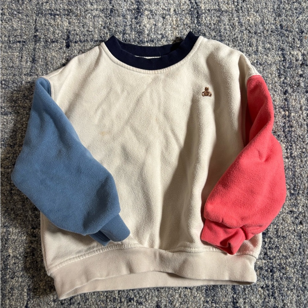 GAP Navy and Cream Baby Sweatshirt